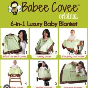Babee Covee 6-in-1 Luxury Blanket, Seat Cover, Feeding Cover